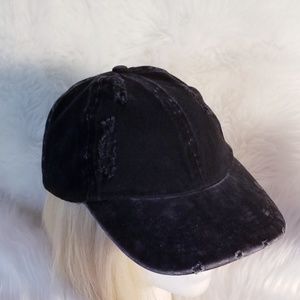 NEW! Black Distressed Hat
